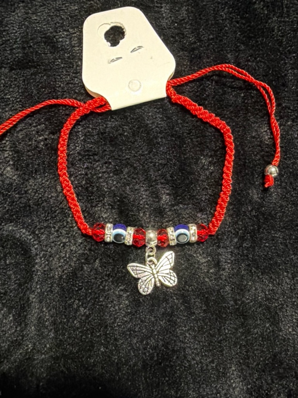 Red Butterfly Charm Bracelet - Unbranded